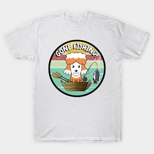 Cute brown dog has gone fishing T-Shirt